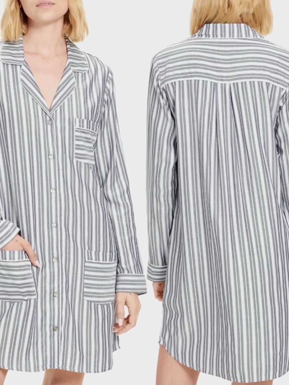 UGG Laura sleep Striped Button-Front Shirt